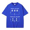 Serial Killers Parallel Killers Funny Meme Tshirt Men Women Casual Vintage Cotton T Shirts Male Gothic Rock Oversized TShirts