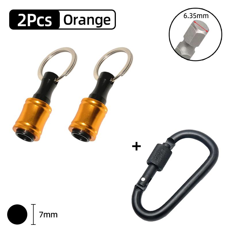 Schraubendreher-Bit-Halter 1/4 Zoll Sechskantschaft Verlängerungsstange Schnellwechsel Aluminiumlegierung Schlüsselanhänger Bohrer Schraubenadapter Handwerkzeug