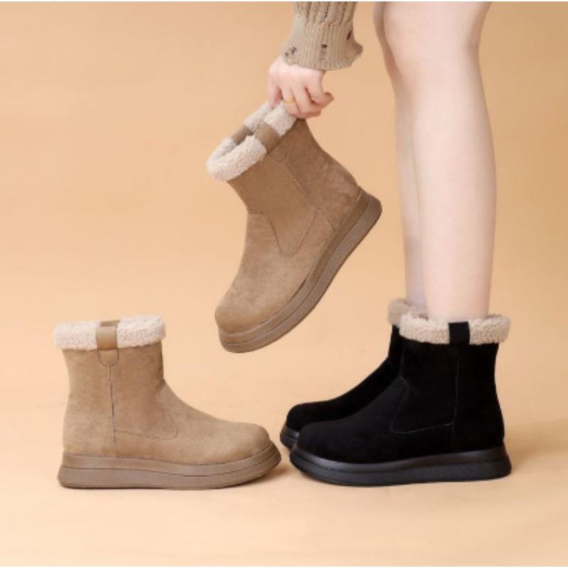 Neue Herbst- und Winter-Schneestiefel, Fleece- und verdickte Schuhe, Rutschfeste Schuhe, Stiefeletten für Damen