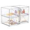 Transparent Acrylic Makeup Organizer Stackable Stationery Desk Drawer Storage Box for Washbasin Bathroom Storage Holder