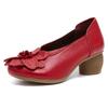 GKTINOO 2025 Spring Flower Genuine Cow Leather Shoes Women Shoes Elegant Shoes Woman Retro Handmade Shoes High Heels
