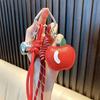 Yogodlns PU Leather Fruit Apple Backpack Pendant Fashion Accessories for Bag Hanging Decor