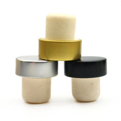 23mm Aluminium Oberteil Korken Whisky Flaschenverschluss Polymer Deckel Weinverschluss Synthetischer Korken