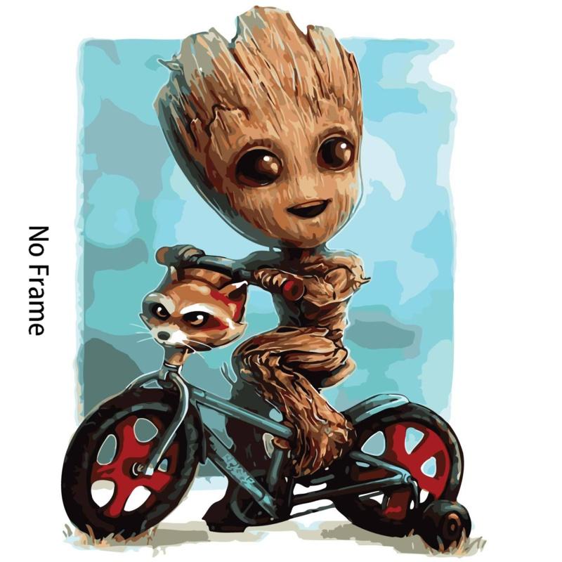 

По номерам Живопись в раме без рамы Масляная живопись Номер Набор для DIY Декор для детей Дом 7