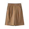Women's High-Waist Khaki Slimming Shorts - Spring 2025 Collection