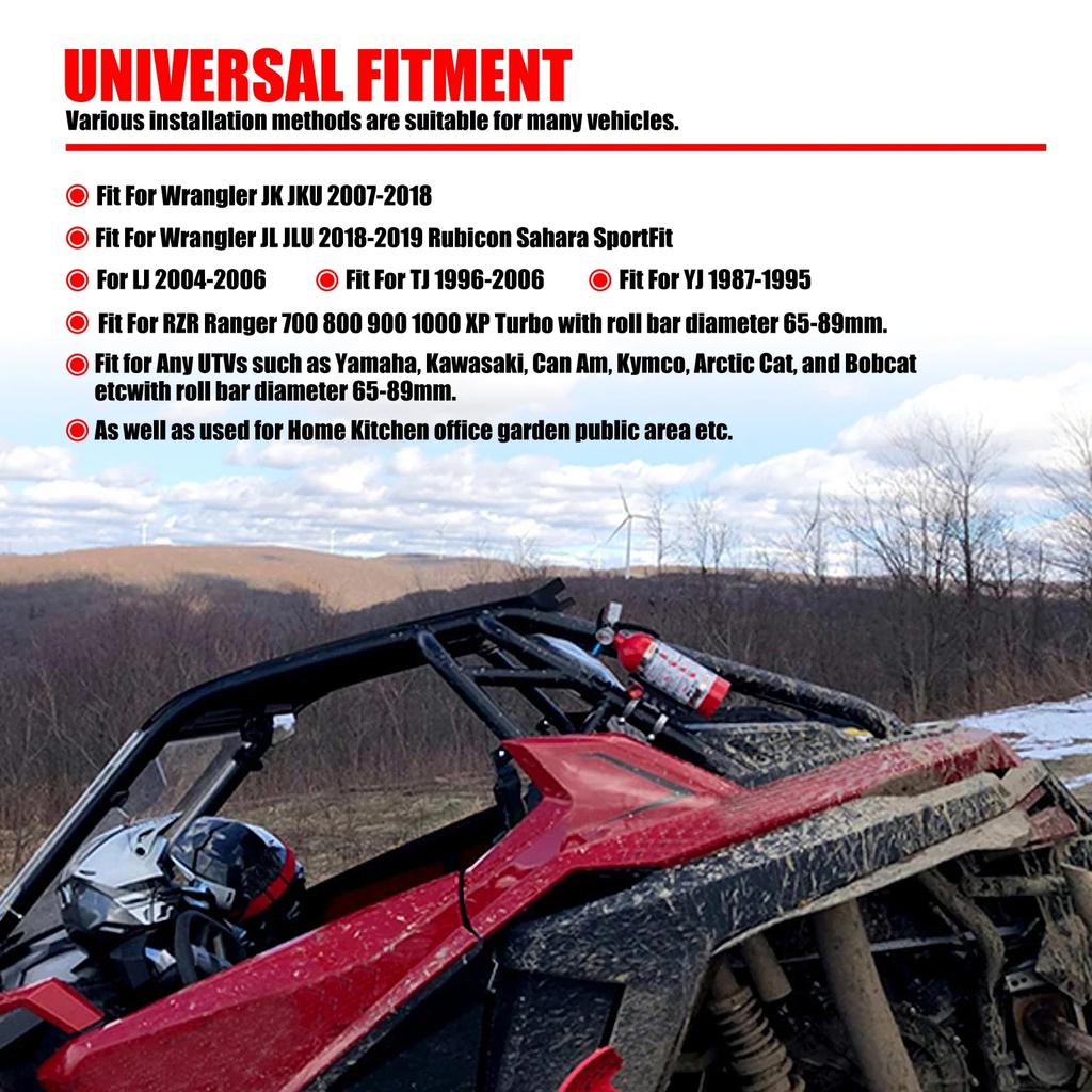 Universal Extinguisher Mount Holder Brackets Vehicle Adjustable Quick Release Roll Bar Fire for Car UTV