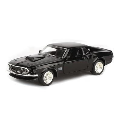 1/36 Ford Mustang Boss 429 Toy Car for Children RMZ CiTY Diecast Vehicle Miniature Pull Back Display Collection Gift for Boys