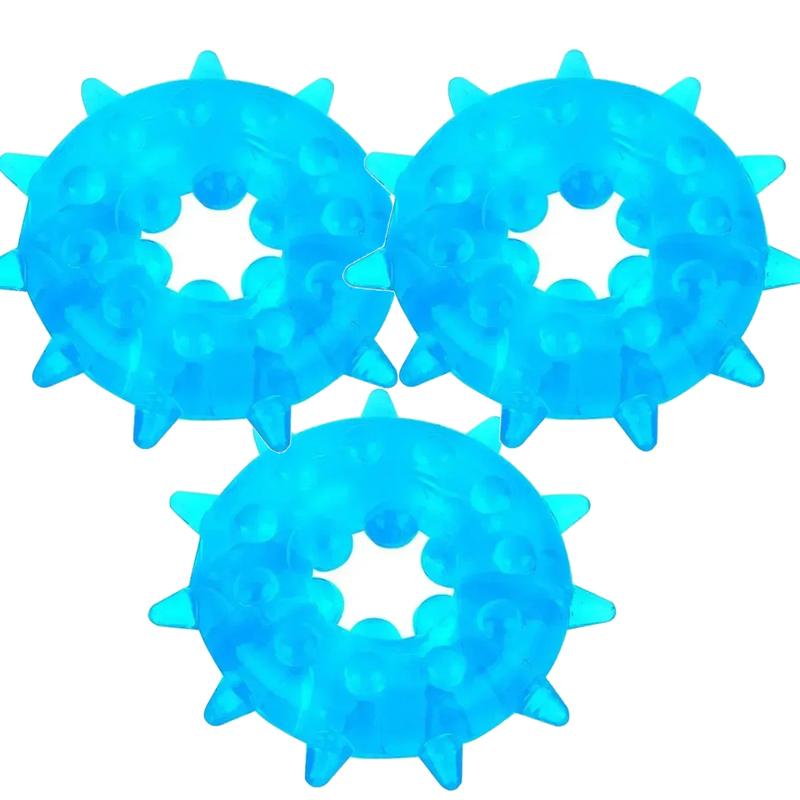 Male Cockring TPE Soft Time-delay Ring Snowflake Shape Masturbator Flexible TPE Erection Ring Adults Sex Toy for Men Lock Ring