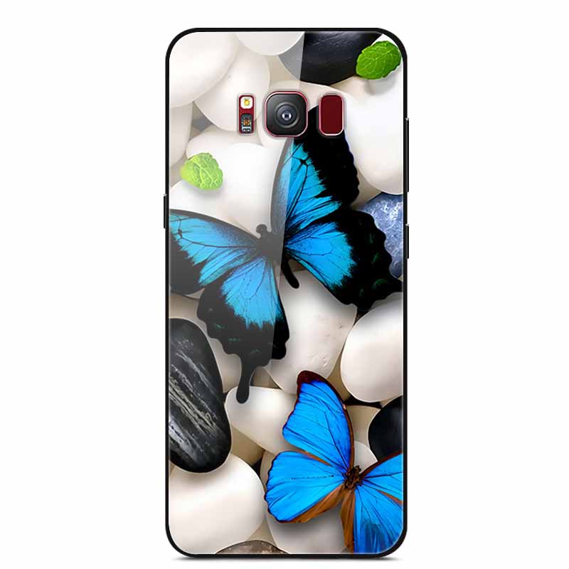 Glass Back Cover For Samsung S8 Plus Phone Case S8Plus Hard Tempered Glass Case For Samsung Galaxy S8 Plus Case S 8 Soft Edge