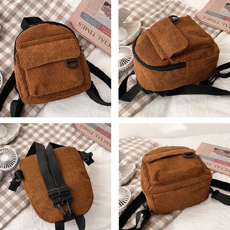 Mochila Veludo Rucksack Cor Sólida Bolsa Escolar para Trabalho Escola Biblioteca