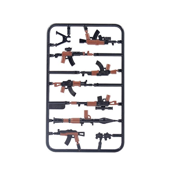 Военное Оружие АК47 MOC Спецназ SWAT Солдат Оружие Камуфляжные Детали Полиция Армия Мини Фигурки Конструктор