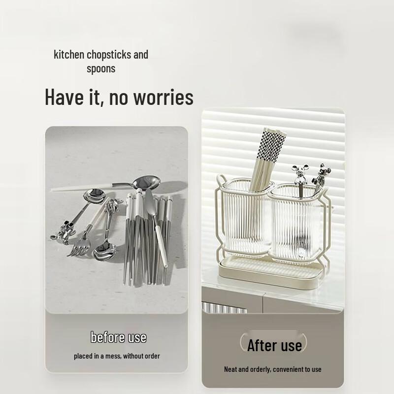 No-Drill Wall/Tabletop Drainable Chopstick Holder