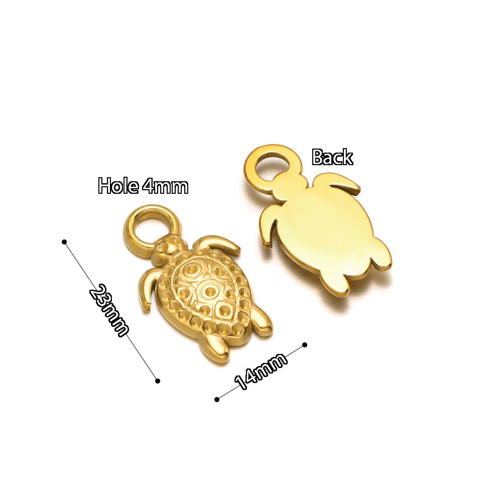 5Pcs Summer Ocean Dolphin Seahorse Crab Turtles Stainless Steel Pendant for DIY Earrings Making Necklace Bracelet Accessories