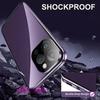 360° Volledige Bescherming Metalen Magnetisch Dubbelzijdig Glas Kliksluiting Privacy Hoesje Voor iPhone 17 16 15 14 13 12 Pro Max Plus 17E 16E