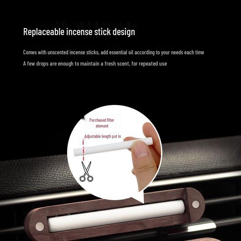 Wooden Car Air Freshener: Simple Fragrance Clip for Air Vent Decoration