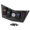 12-24V Red/Blue/Green/Orange LED Rocker Switch Panel with Voltmeter for Racing Car RV