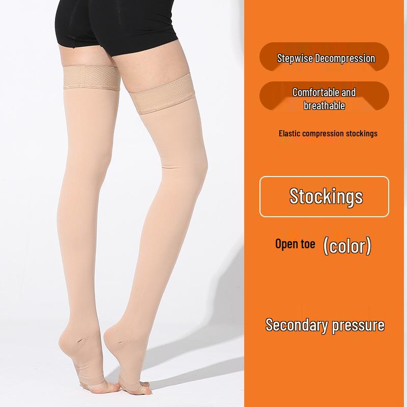 Non-Slip Over-the-Knee Compression Sports Stockings with Silicone Grip