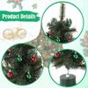 Lighted Tabletop Artificial Christmas Tree Ornament Gift Art Crafts Desktop Xmas for
