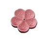 Ceramic Multi-Color Cherry Blossom Incense Holder with Gold Ring and Origami Crane Design
