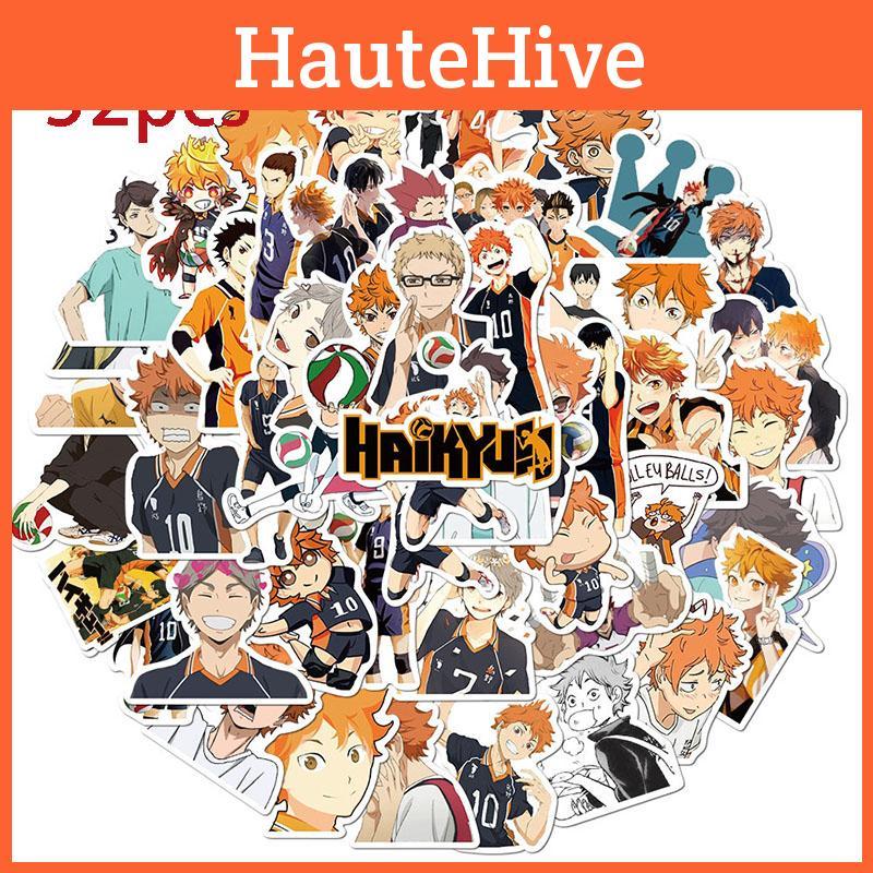 Unique 52-piece Anime Haikyuu!! Sticker Set For Phones And Suitcases