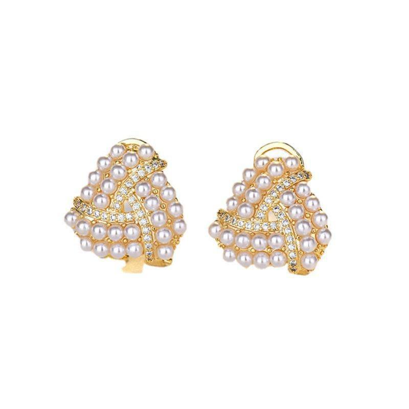 Niche Design Pearl Earrings Sweet Temperament Exaggerated Needle Earrings for Women