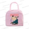 Cute Capybara Print Women Men Lunch Bag Fashion Animal Capybara Portable Insulated Bags School Kids Multifunctional Food Handbag