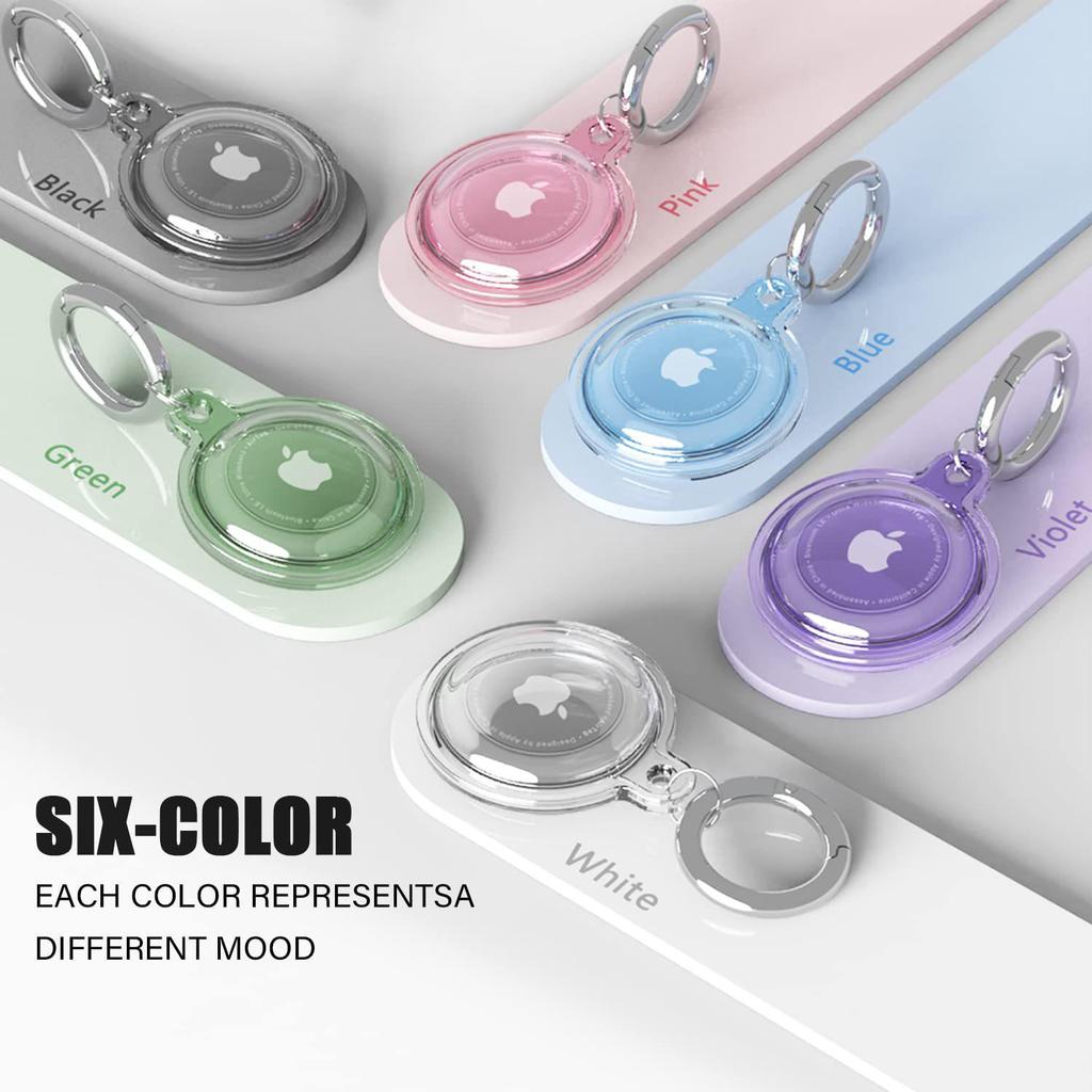 Apple AirTag Waterproof TPU Protective Case - Anti-Lost, Transparent, Solid Color, Full Coverage