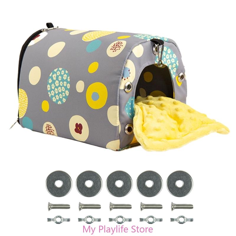 

Теплая клетка для птиц, гнездо, домик для попугаев, клетка для птиц, гамак, кровать, мягкая спальная кровать для маленьких птиц, укрытия для волнистых попугайчиков S серый