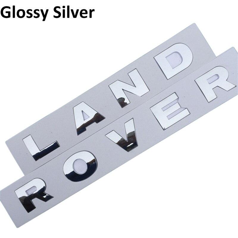 3D Letter Car Hood Bonnet Cover Emblem For Land Rover Range Rover Velar Sport Discovery 2 3 4 Defender Chrome Front Head Sticker BQQ0