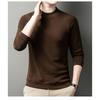 Men S Stand Collar Solid Color Long Sleeve Fleece Casual Base Shirt