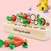 Montessori Shape Matching Wooden Toys Carrots and Vegetables Memory Game Fine Motor Training Preschool Children Educational Toys