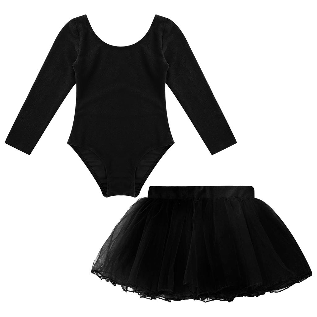 Happy Cherry Body Da Danza Con Gonna Per Bambine – Cotone, Maniche Corte, Scollo A Goccia, Taglie 3-16 Anni