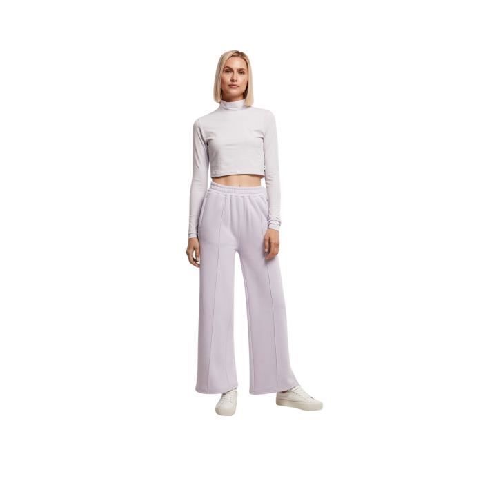 T-shirt à manches longues - Urban Classics - Femme - Violet - Col roulé - Ajusté