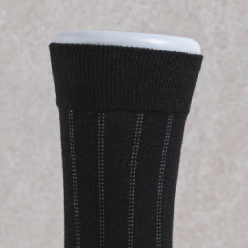 Monfoot Vertical Pattern Formal Socks Black
