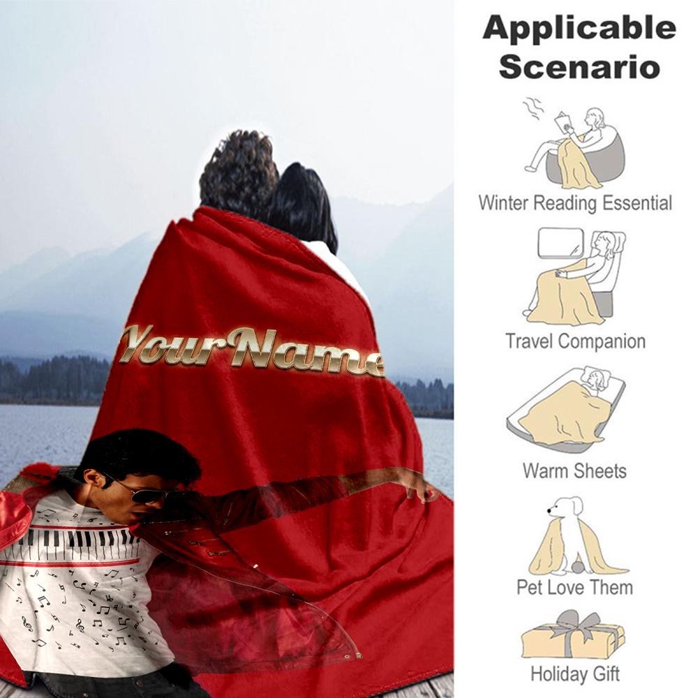 Michael Jackson 194 Personalized Text Blanket Lightweight Customizable Blanket Soft & Cozy Versatile for Sofa Office Chair Picnics Livingroom