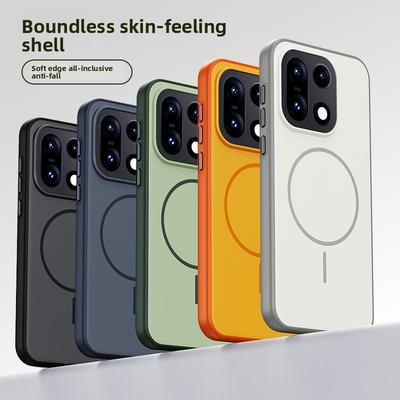 Funda Magnética de Silicona Minimalista con Acabado Mate y Tacto de Piel para Oneplus 15 Carga Inalámbrica Bumper de TPU Suave Protección Completa Cubierta a Prueba de Golpes