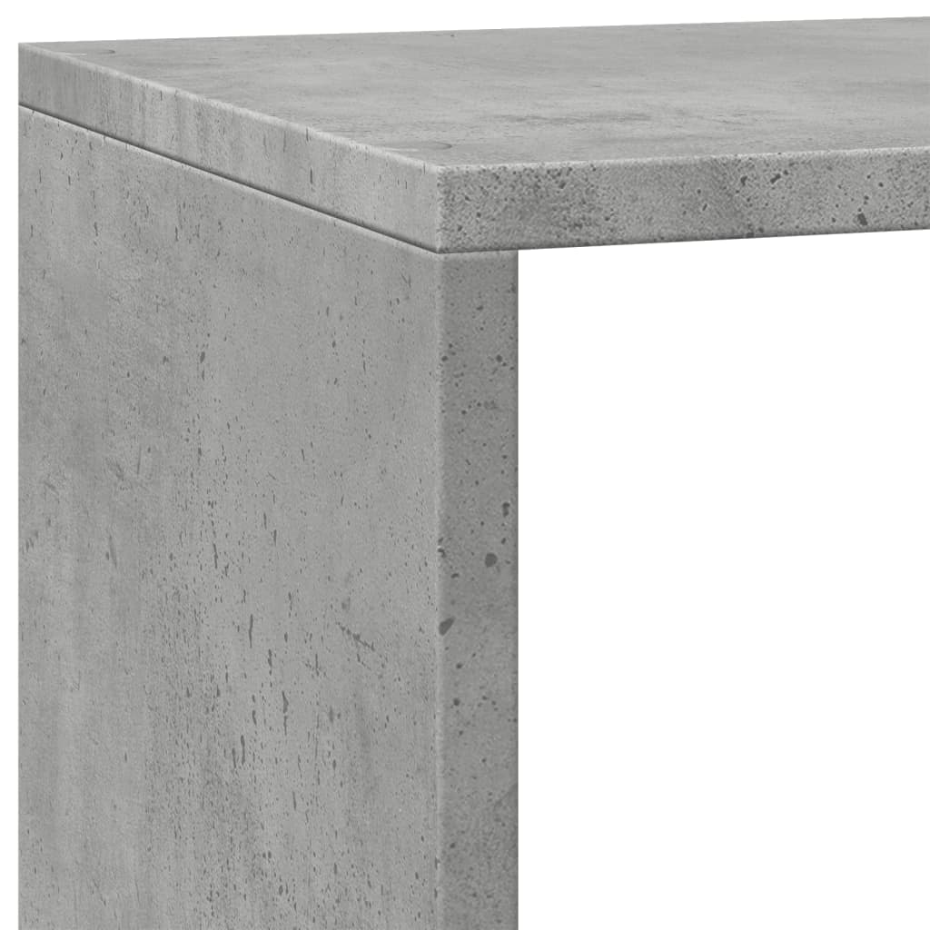 Room Divider Bookshelf 3 Tier Concrete Grey 137.5 x 29 x 103.5 cm