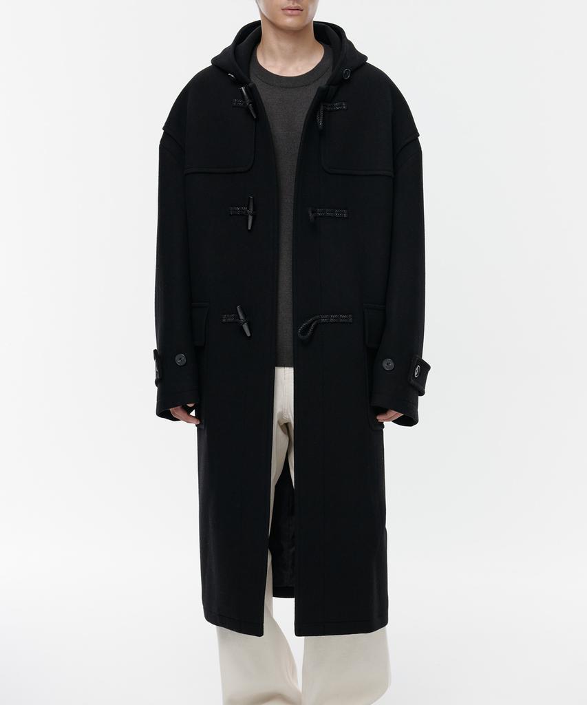 Musinsa Standard Wool Blend Extra Oversized Duffle Coat [Black]