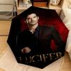 Lucifer Supernatural Drama Poster Automatic Umbrella Suitable Travel Portable Umbrella Outdoor Sun Shading Umbrella Gift Daily Essentials