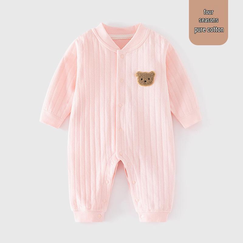 Baby Onesie Pure Cotton Four Seasons Style Boneless Romper Harem Pajamas Newborn Spring Autumn.