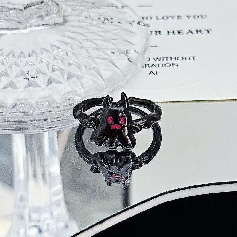 Halloween Themen Dunkle Atmosphäre Geist Spinne Persönlichkeitsring Geschlechtslos Punk Nische Trendiger Cooler Ring