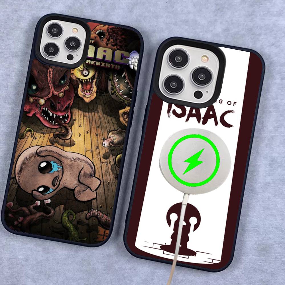 Classic Game The Binding Of Isaac Black For Magsafe Magnetic Phone Case For IPhone 16 15 17 Pro Max 11 12 13 14 Plus Cover