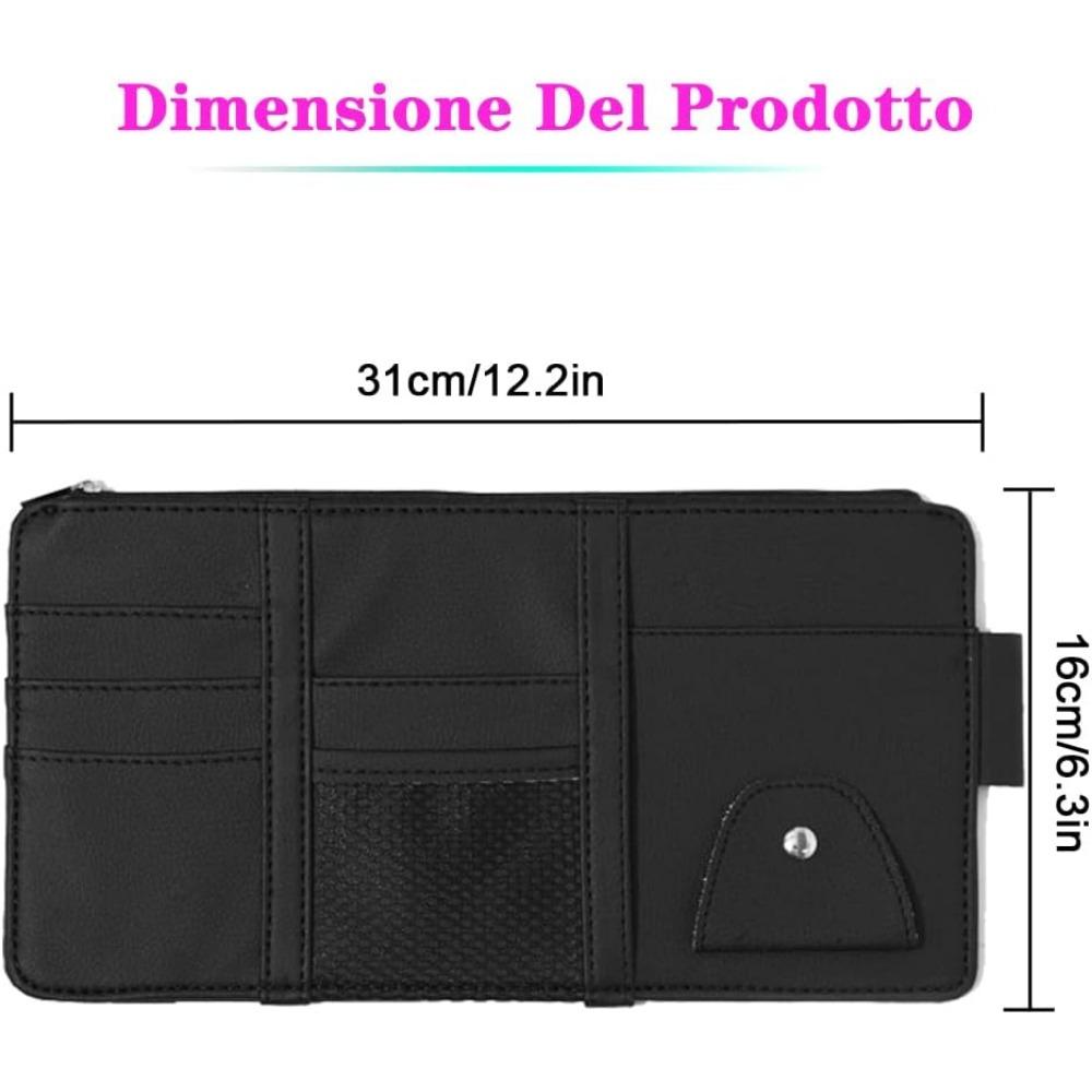 Car Visor Organizer Car Accessories Pocket Holder Car Accessories Organizers Leather Hearing Bag