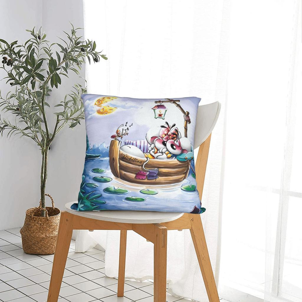 Good Night Diddl Pillow Cover  Comfy Cushion Cover Funny Pillow Case For Living Room Sofa