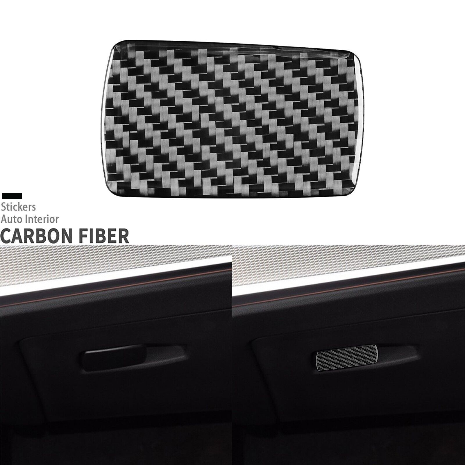 Real Carbon Fiber Co-pilot Glove Box Handle Cover For BMW 3 4 Series M4 G20 G28