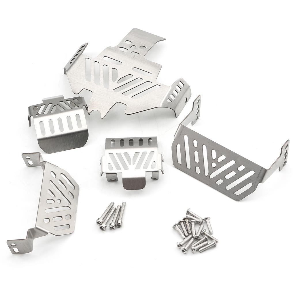 Stainless Steel Chassis Armor Protection Anti-Skid Plate Replacemet for Traxxas TRX4 1/10 Remote