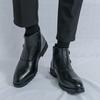 Men’s High Boots Dress Formal Retro Brown Ankle Boots Black Tuxedo Wedding Shoes Plus Size
