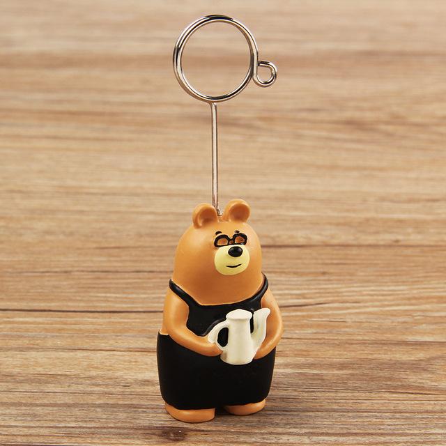 Cute and Creative Animal Resin Message Holder, Office Desk Decoration, Cute Ornaments, Message Holder, Photo Holder