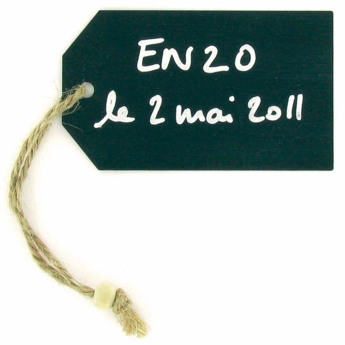 Ardoise à décorer - Lisa - Lot de 6 - Noir - 8,5 cm de hauteur - 5 cm de largeur