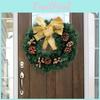 Deluxe Christmas Gold Bow Pinecone Wreath Gorgeous Festive Ornament For Home And Parties